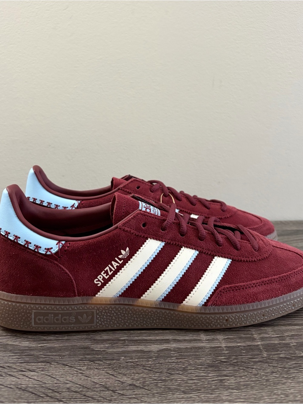Adidas Handball Spezial Burgundy White Shoes JS5042 - Men's Size 11